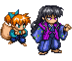Shippo, Naraku, and Kanna - Inuyasha: Naraku no Wana! Mayoi no Mori no Shoutaijou (JPN)