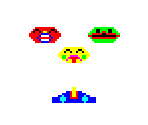 Player Ship and Enemies - Space Burger