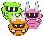 Spinia, Spania, & Spunia (Paper Mario-Style) - Paper Mario Customs