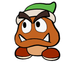 Rogueport Goomba (Paper Mario-Style) - Paper Mario Customs