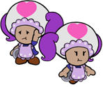 Waitress Toad (Paper Mario-Style) - Paper Mario Customs