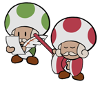 Master Poet and Desert Toad (Paper Mario-Style) - Paper Mario Customs