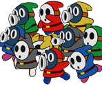 Shy Guys & Snifits (Paper Mario: Color Splash-Style) - Mario Customs