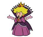 Shadow Peach (Paper Mario-Style) - Paper Mario Customs