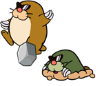 Monty Mole (Paper Mario-Style) - Mario Customs