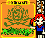 Plum & Golf Dictionary - Mario Golf