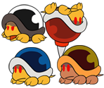 Buzzy Beetle & Family (Paper Mario: Color Splash-Style) - Mario Customs