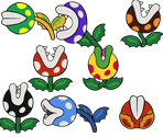 Piranha Plants (Paper Mario-Style, Modern) - Mario Customs