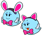 Peeka and Lahla (Paper Mario-Style) - Paper Mario Customs
