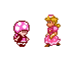Toadette & Peachette (Super Mario Bros. 2 NES & SNES-Styles) - Mario Customs