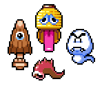 Pumpkin Zone Enemies - Mario Customs