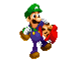Luigi Helping Mario - Mario & Luigi: Bowser's Inside Story + Bowser Jr.'s Journey