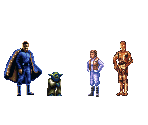 Yoda, C-3PO, Leia and Lando - Super Star Wars 2: The Empire Strikes Back