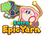 Title Screen and Main Menu Elements - Kirby's Extra Epic Yarn