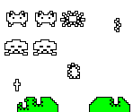 Game Graphics and Color Overlays - Space Invaders