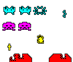 Game Graphics and Color Overlays - Space Invaders Part II