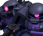 Black Tri-Stars' Zaku II High Mobility Type - SD Gundam G Generation Genesis