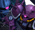 Doug Schneid's Efreet - Vincent Gleissner's Zaku II - SD Gundam G Generation Genesis
