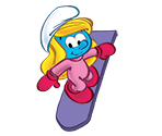 Smurfette - Smurfy Snowboard