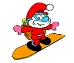 Papa Smurf - Smurfy Snowboard