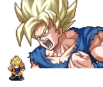 Goku (Super Saiyan w/ Damage) - Dragon Ball Z: Harukanaru Goku Densetsu