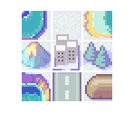 Tileset (Snow) - Advance Wars 2: Black Hole Rising
