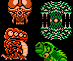 Crocomire, Spore Spawn, Phantoon & Draygon (Metroid NES-Style) - Metroid Customs