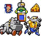 Enemies and Items - The Jetsons: Invasion of the Planet Pirates (USA)