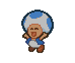 Toad (Blue) - Paper Mario