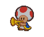 Toad Trumpeter - Paper Mario