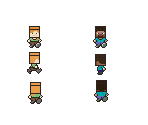 Steve and Alex (EarthBound-Style) - Minecraft Customs