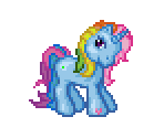 Rainbow Dash Unicorn (Unused) - My Little Pony Crystal Princess: The Runaway Rainbow