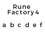 Font - Rune Factory 4