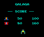 Screens and Text - Galaga
