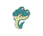 Tryclyde (Green) (Paper Mario-Style) - Mario Customs