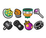 Bowser Items & Badges - Paper Mario Customs