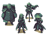 Last Minute Heroes Plaza Statues - CrossCode