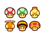 Mushrooms & Power-Ups - Paper Mario Customs