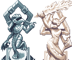Gods of Shape Statues - CrossCode