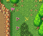 Potos Falls (No Water, Grass & Bushes) - Secret of Mana