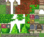 Potos, Kippo, Mandala & Neko's (Exterior) - Secret of Mana
