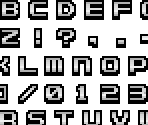 Name Entry Font - F-Zero: GP Legend