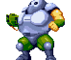 Giant Droid and Hoverbot - Gunstar Super Heroes