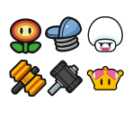 Items & Mushrooms (Color Splash) - Paper Mario Customs