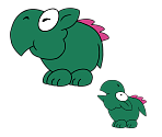 Dino Rhino and Dino Torch (Paper Mario-Style, Modern) - Mario Customs