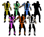 Scorpion, Sub-Zero, Reptile, Smoke, Noob Saibot, Ermac & Rain - Mortal Kombat 3 Ultimate (Bootleg)