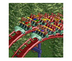 Hyper-Twister Trains (wide cars) - RollerCoaster Tycoon 2