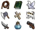 Miniature Equipment Icons - Castlevania: Grimoire of Souls