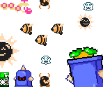 Hop-Chop, Bully, Amp, Prongo, Squiggler & Peepa (Super Mario Maker-Style) - Mario Customs