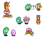 Chess Knight, Griffin Claw, Eggatrice & Basilisk - Secret of Mana
